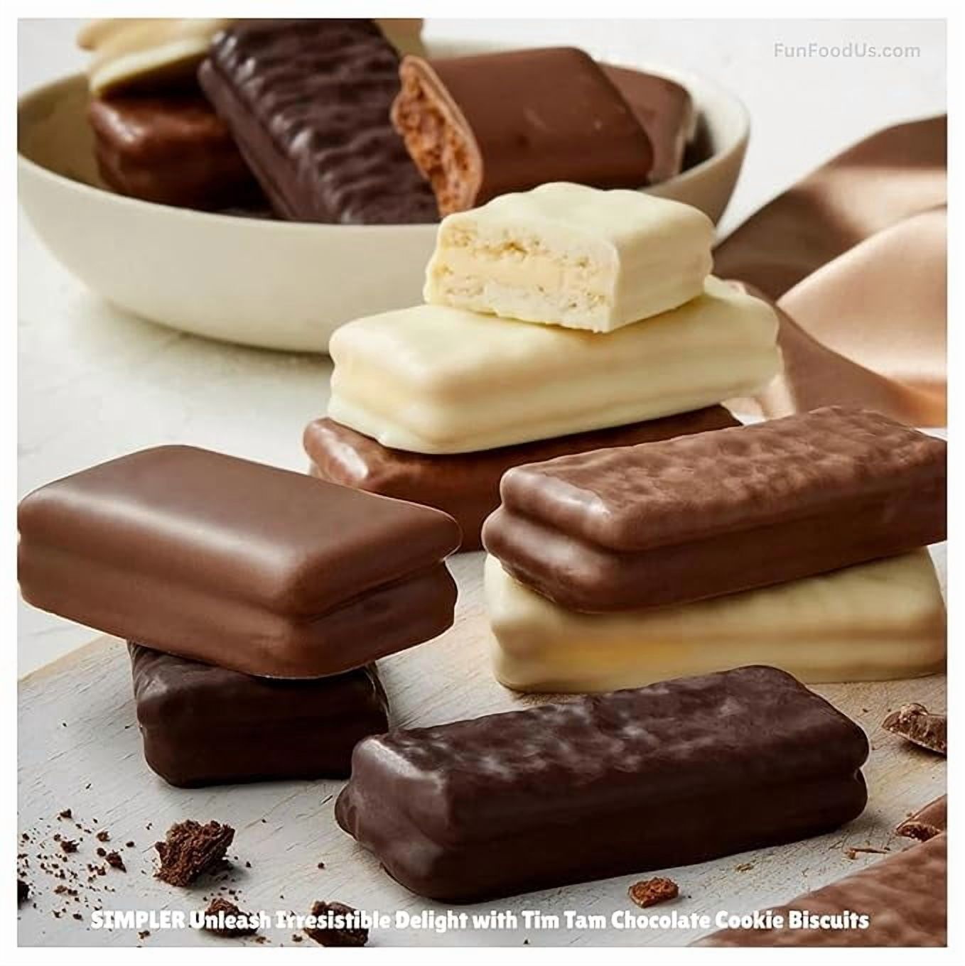 Simpler Tim Tam Chocolate Biscuits – 4-Pack Variety: Original, Dark, Double Coat, White – Imported from Australia