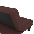 DHP Dexter Futon & Lounger, Convertible Sofa Bed & Couch, Berry