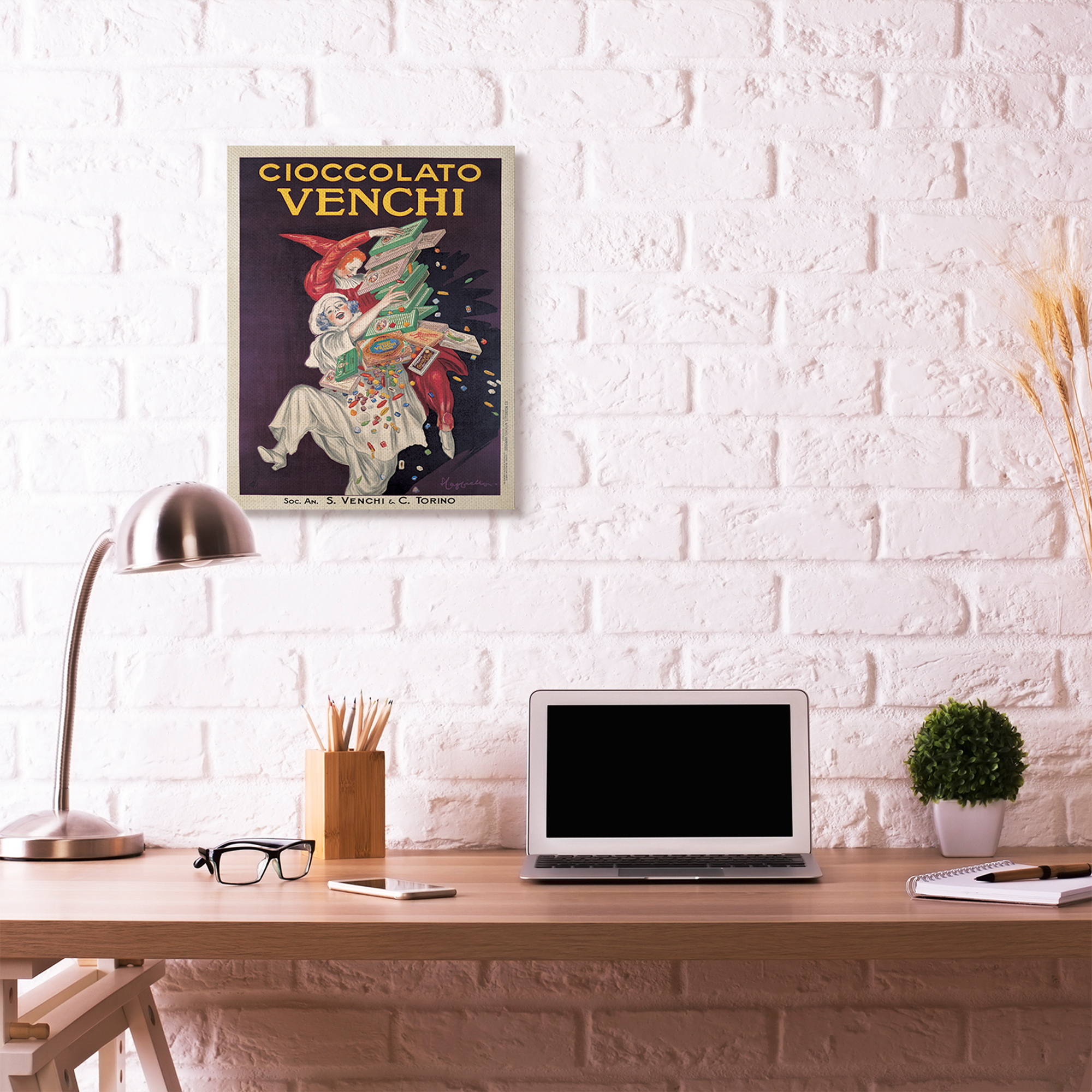 Marcello Dudovich Cioccolato Venchi Vintage Poster Candy Design 24 in x 30 in Painting Canvas Art Print, by Stupell Home Décor