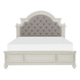 thumbnail image 5 of Traditional Antique White Bedroom Set 5pc Beautiful Queen Bed Button-Tufted HB Nightstand Dresser Mirror Wooden Furniture, 5 of 7
