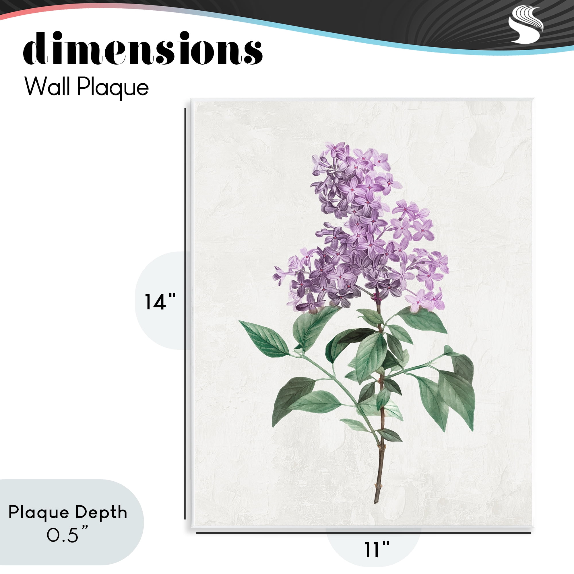 Stupell Industries Lilac Herb Blossoms Wall Plaque Art, design by Kim Allen