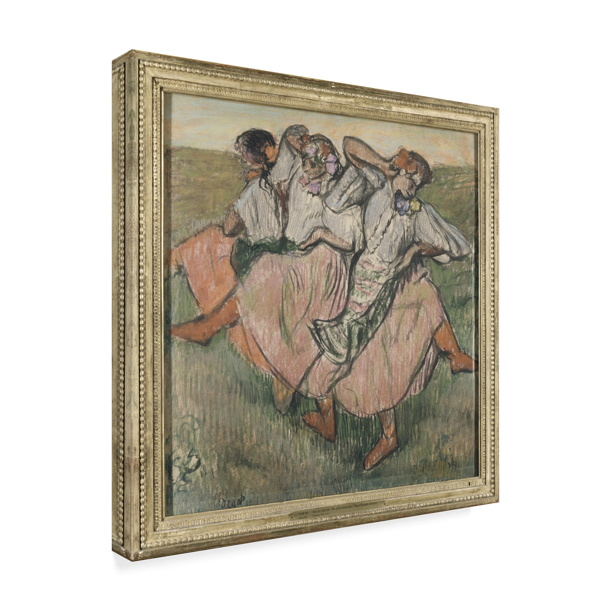 Trademark Fine Art 'Three Russian Dancers' Canvas Art by Edgar Degas