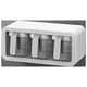 thumbnail image 4 of Caja de Condimentos para Montaje en Pared Contenedor de Almacenamiento de Condimentos con Múltiples Rejillas Juego de Combinación de Tarros de Condimentos de Cocina 3 Contenedores Grises con 3 Cu, 4 of 5