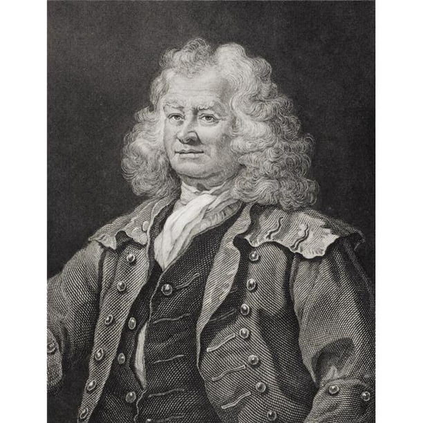 Thomas Coram, 1668-1751 Philanthrope et Colonisateur Anglais. Fondateur de l'Hôpital de Londres en 1739 Gravé par J.W.Cook de la Peinture par William Hogarth Affiche Imprimée, 12 x 16