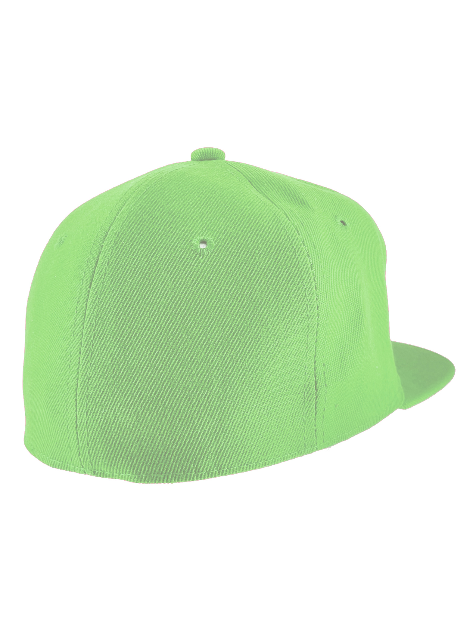 Top Headwear Plain Flat Bill Fitted Hat, Neon Green 7 3/8 - image 4 of 4