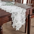 thumbnail image 3 of serony Simple Long Table Runner Lace Tablecloth Decorative Fabric Tv Cabinet Dust Dining Tea TV Dust Cover Exquisite Wedding Decoration White 35*160 cm, 3 of 9