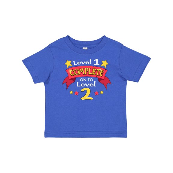 Inktastic Level 1 Complete, On to Level 2 2nd birthday level up Boys or Girls Baby T-Shirt
