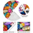 thumbnail image 2 of FMSHPON Colorful Easter Egg Xmas Christmas Tree Skirt Stand Mat for Holiday Party Decoration Indoor Outdoor 36 inches, 2 of 6