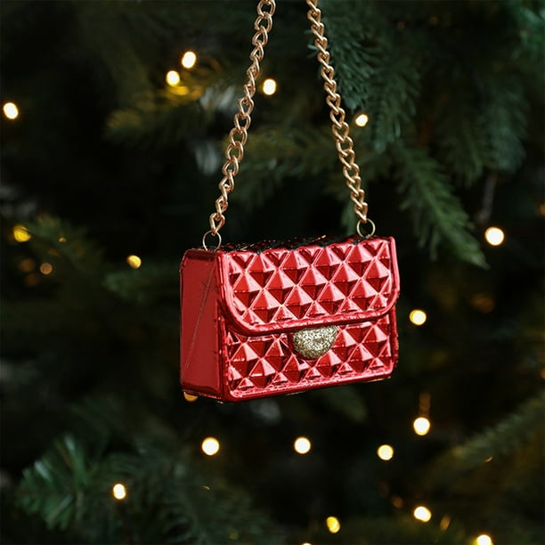 Adorno Colgante para Árbol de Navidad | Decoración Festiva de Plástico Rojo | Decoración Colgante Duradera para Fiestas | Accesorio Fácil de Colgar para Árbol de Navidad | Regalo de Decoración de Tem