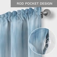 thumbnail image 5 of Valance for Windows,Gradient Blue Gray Texture Valances Curtain Rod Pocket Valance for Kitchen Bedroom Living Room Bathroom,Aesthetic Minimalist Art Short Curtains Window Treatment 54x18in, 5 of 9