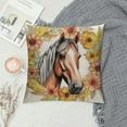 thumbnail image 2 of JEUXUS  Just A Girl Who Loves Horses Throw Pillow Cover,Horse Lover Gifts,Horse Rider Gifts for Girls Watercolor Floral Horse Decorative Cushion Cover for Sofa Couch Bed, 2 of 5