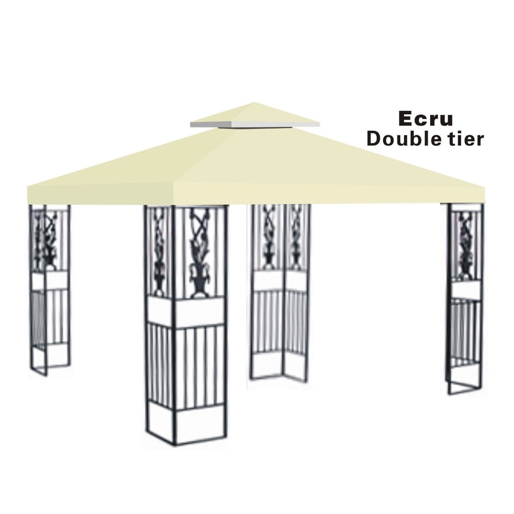 New 10x10' Replacement Canopy Top Patio Pavilion Gazebo Sunshade Polyester Cover 