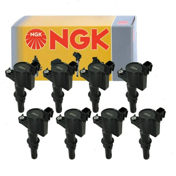 8 pc NGK Ignition Coil compatible with Ford F-250 Super Duty 5.4L V8 2005-2008 (Full Shop Pack)
