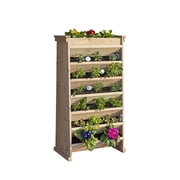 YardCraft Vertical Cedar Wall Planter, Chemical-Free, 24 W x 48 H x 16 D