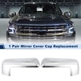 thumbnail image 3 of Chrome Silver Stick-On Replacement Mirror Cap Covers for Chevrolet Silverado 1500 for GMC Sierra 1500 2019-2024 Mirror Cover LH & RH Side Door Exterior Rearview Mirror Cap Trim, 3 of 7