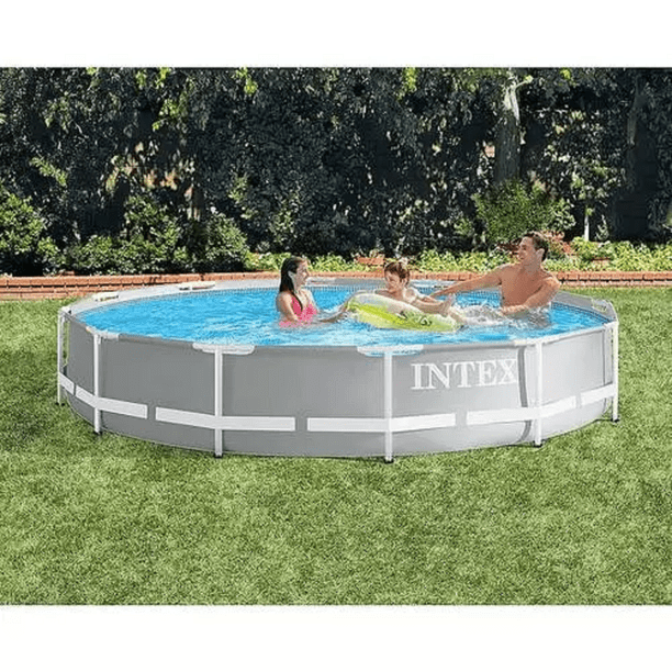 Intex 26710EH 12 ft x 30 in Prism Frame Round Above Ground Swimming ...