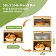 thumbnail image 7 of VUSIGN Bamboo Bread Box Acrylic Transparent Window Storage Container, Kitchen Countertop, 7 of 7
