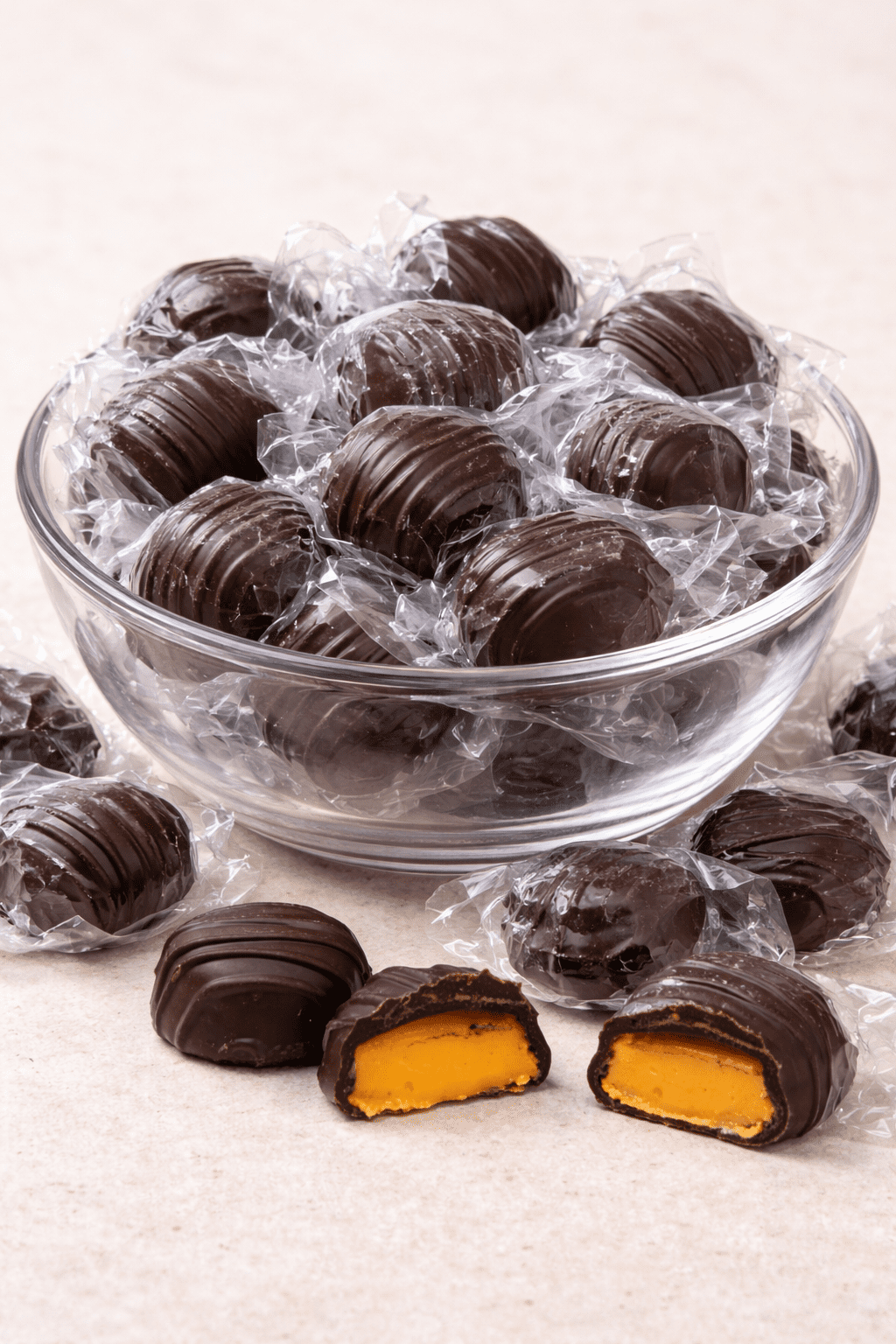 Candyya Dark Chocolate Orange Cream Candy Individually Wrapped 16 oz bag