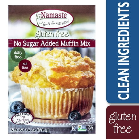 Sugar Topping Muffins - Namaste Foods Gluten Free No Sugar Added Muffin Mix, 14 oz