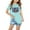 08 Blue, variant on Freshbabe Kids Girls 4th of July Cute Summer Clothes T-Shirt, Crew Neck Short Sleeve USA American Flag Print Patriotic Tee, Multi-Color Options Including White T-Shirt