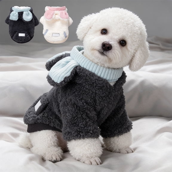 Fufafayo under $5 6Pcs Dog Sweater Winter, Pet Clothing Dog Clothes, Two Legged Winter Jacket for Warmth, Cotton Padded Vest for Small Dogs, Cold Weather Apparel for Outdoor Walks and Activities