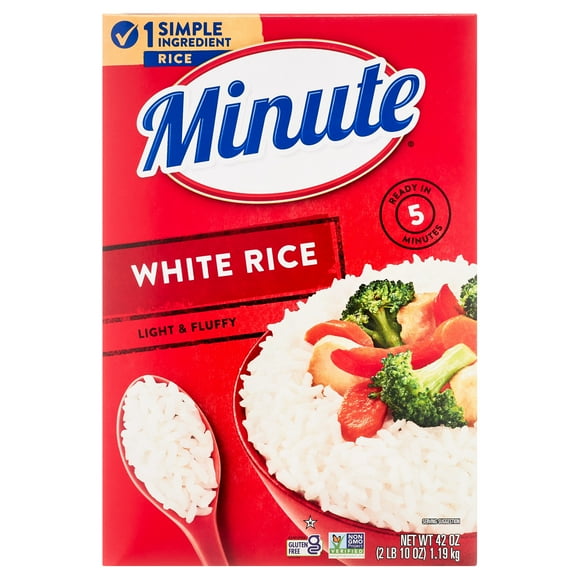 Minute Instant White Rice, Light and Fluffy, 42 oz