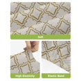 thumbnail image 4 of Beige Moroccan Bar Stool Covers Set of 4, Geometric Abstract Art Modern Stretch Washable Bar Chair Covers with Backs, Removable Pub Counter Height Chair Cover for Kitchen Dining Room Cafe, 4 of 7