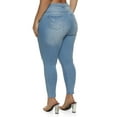 thumbnail image 2 of Womens Plus Size WAX Distressed Cropped Jeans, 2 of 2