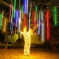 thumbnail image 1 of Luz LED de lluvia de meteoritos para exteriores, luz solar para tienda, barra para hornear, base para acampar, luz decorativa de ambiente, luz colgante impermeable de color para árbol, 1 of 5