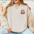 thumbnail image 3 of Embroidered Pumpkin Bow -  Women's Sweatshirt, 3 of 12