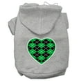 thumbnail image 5 of Mirage Pet Argyle Heart Green Screen Print Pet Hoodies Cream Size XS, 5 of 10