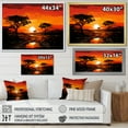 thumbnail image 5 of Designart "Baobab Sunset Safari Icon of the African Plains" Extra Large Floral Framed Wall Art - Traditional Black Tree Baobab Living Room Framed Canvas Art, 5 of 7