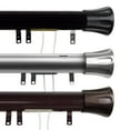 thumbnail image 2 of InStyleDesign  Flare Decorative Traverse Rod with Center Open Sliders Black 84 to 156-inch Black Finish, 2 of 4