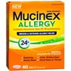 Mucinex Allergy 24 Hour Adult Tablets 40 ea (Pack of 2)