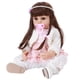 thumbnail image 4 of Muñeca De Bebé Realista De Cuerpo Completo De 55cm, Simulación De Silicona, Peluca Sintética Flexible Y Poseable, Ropa Incluida, Juguete Para Niños, Cumpleaños, 4 of 7