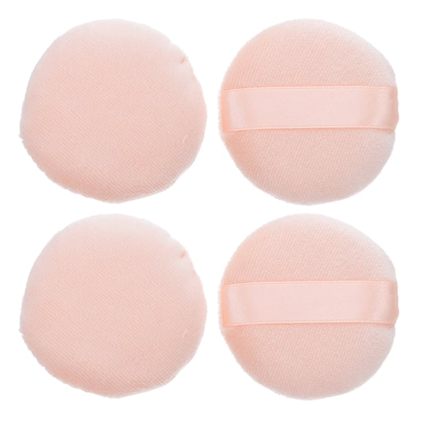 FELTECHELECTR 4 borlas redondas para maquillaje, esponjas con cojín de aire, sin fluorescencia, corrector, base de maquillaje, tamaño L