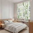 thumbnail image 3 of Sage Green Leaves Kitchen Curtains 63 Inch Length, Summer Botanical Farmhouse Leaf Watercolor Tiers Curtains for Living Room Berdoom, Light Filtering Drapes Window Treatment 2 Panels 42"Wx63"L, 3 of 8