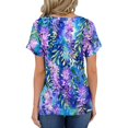 thumbnail image 5 of Camisetas Casuales de Mujer 2025 Gradiente Cuello Redondo de Manga Corta, Suelto Cómodo Poliéster, 5 of 5