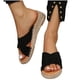 thumbnail image 4 of Zapatillas de cuña de cuerda de cáñamo con parte inferior de panecillo de plataforma de tacón alto de moda de verano Wmkox8yii  nm11115, 4 of 9
