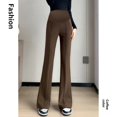 thumbnail image 1 of Maternidad primavera nuevo estilo pantalones Bootcut adelgazantes para mujer aberturas laterales suaviza tu silueta muestra prendas de vestir exteriores de alto adelgazamiento, 1 of 5