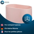 thumbnail image 3 of InterDesign Cade Slim Bathroom Trash Can, for Bedroom, Kitchen, Office, Matte Black, 3 of 4