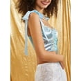thumbnail image 3 of KelaJuan Women Camisole, Sleeveless Tops Tie-up Flower Slim Fit Summer Vest for Party Club, 3 of 6