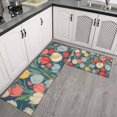 thumbnail image 2 of Pioneer Flower Floral Print Pattern Kitchen Rugs Sets Of 2,Anti Fatigue Kitchen Mat Rugs Non Slip Washable,Decorative Kitchen Floor Mats for Kitchen,Sink,Laundry,17"x30"+17"x47", 2 of 7