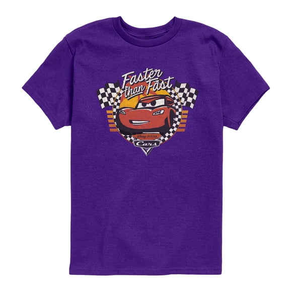 Cars - Faster Than Fast - Youth Boys Short Sleeve Graphic T-Shirt