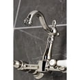 thumbnail image 2 of Kingston Brass KS2446BPL Bel-Air Double-Handle Wall-Mount Bridge Kitchen Faucet, Polished Nickel, 2 of 7