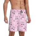 thumbnail image 2 of Kdxio Rabbit Face Print Mens Sleep Shorts Bottoms Soft Comfy Pajama Wear Pants with Drawstring Pockets, 2 of 7