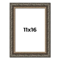 11x16 Frame Black Real Wood Picture Frame Width 2 inches | Interior Frame Depth 0.5 inches | Fitz
