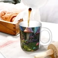 thumbnail image 3 of Yiaed Cute Mushroom Town A Print Ceramics Coffee,Large Handle Design,Extra Large Tea and Coffee Cup for Office and Home Mugs, 3 of 6