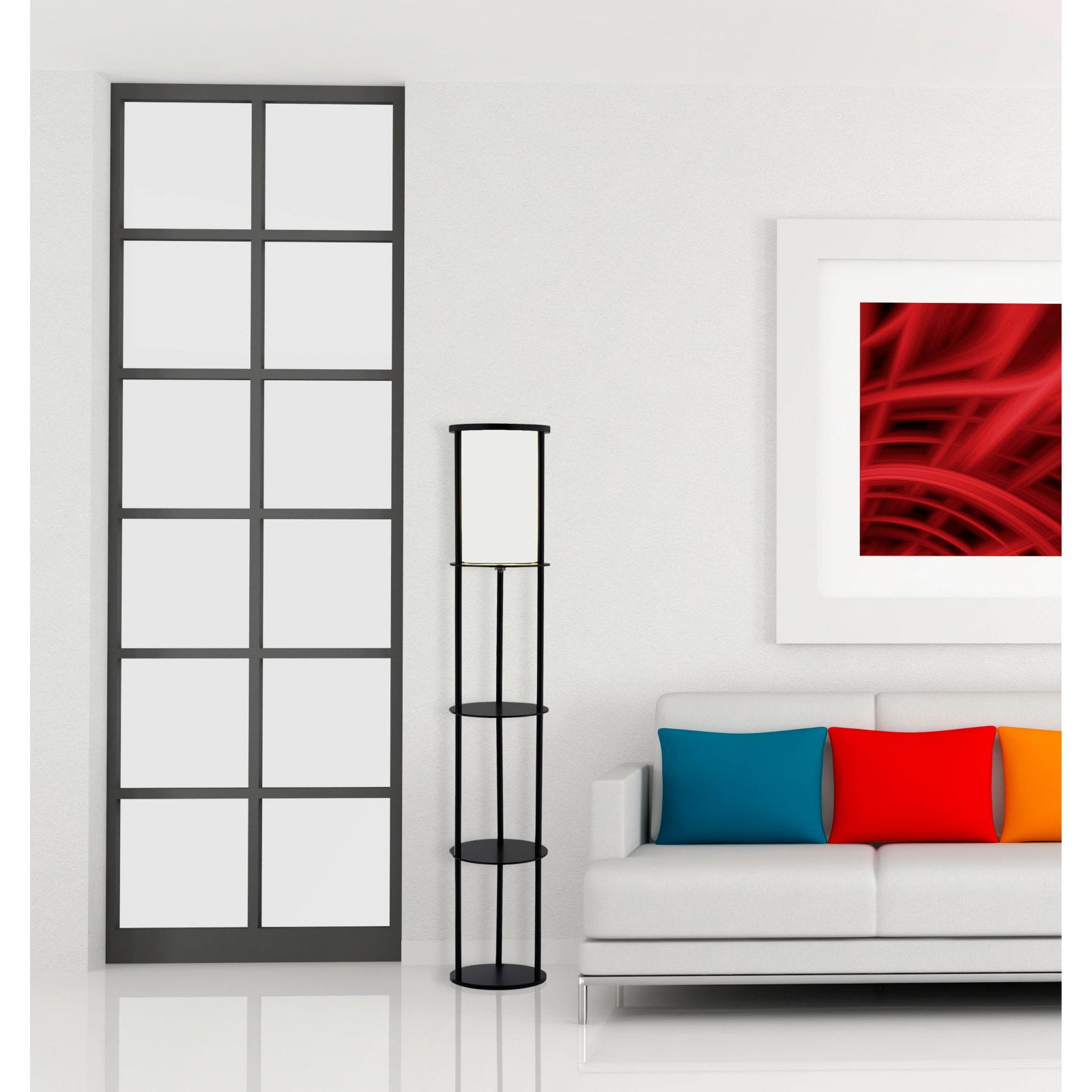 Adesso Stewart Shelf Floor Lamp