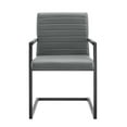 thumbnail image 3 of Modway Savoy 16.5" Faux Leather & Metal Dining Chairs, Set of 2, Gray/Black, 3 of 10